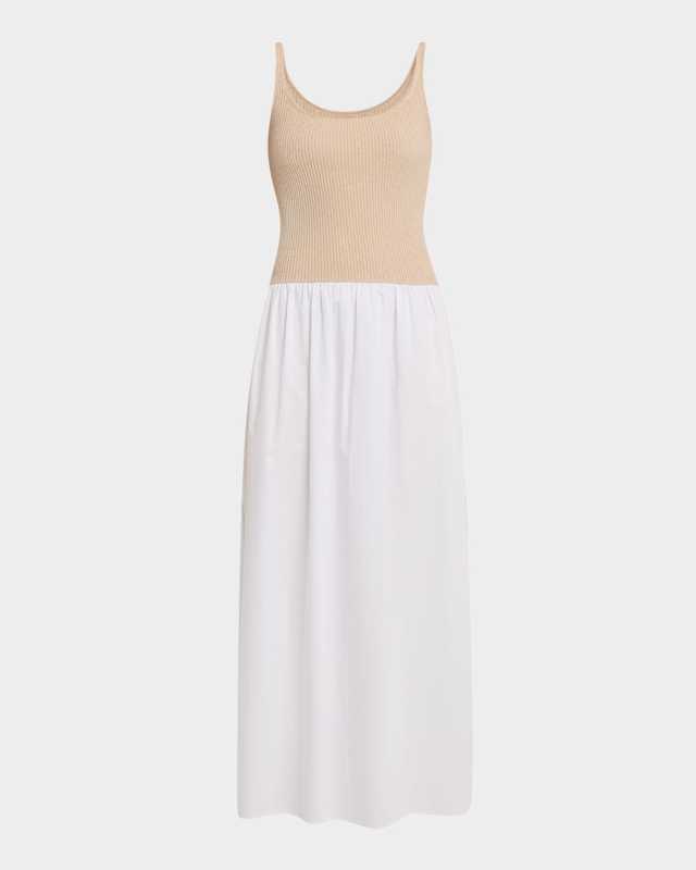 Reversible Cutout Mixed Media Maxi Dress